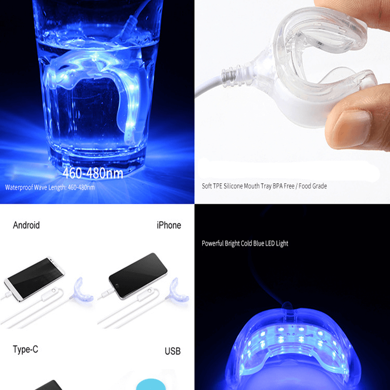 USB Smart Tandblekningskit med LED-ljus Blue Light-tandblekning-BB-Hemnix
