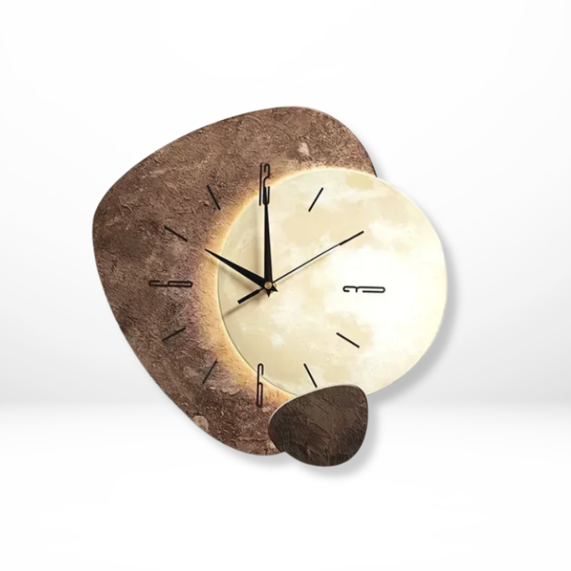 Modern tyst kvarts väggklocka | 11,8 tum med mjukt bakgrundsbelysning MDF | Brick by Brick Carvallo