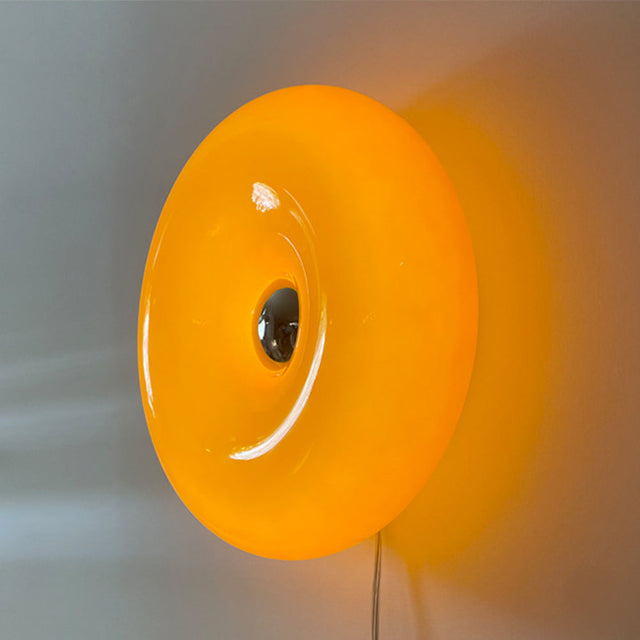 Donut Wall Lamp | Modern LED Glas Vägglampa | 11.8 in | Dimmbar 3-Färgs Armatur | Brick by Brick Carvallo