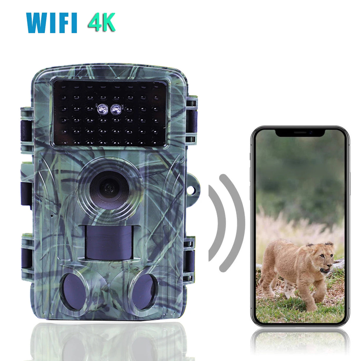4K Ultra HD Jakt Trail Kamera med WIFI & Live Nattvision Streaming Carvallo