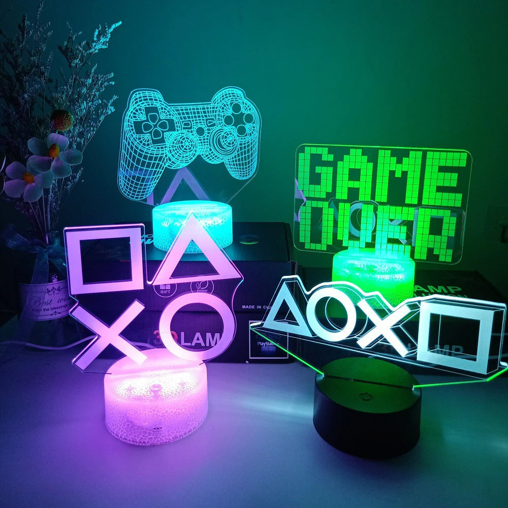 3D LED Lampa Gamer-Barn-BB-Hemnix