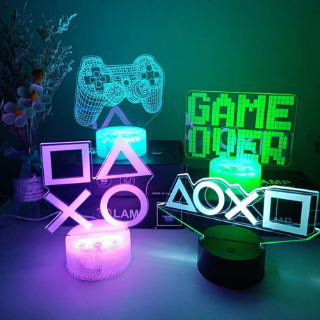 3D LED Lampa Gamer-Barn-BB-Hemnix