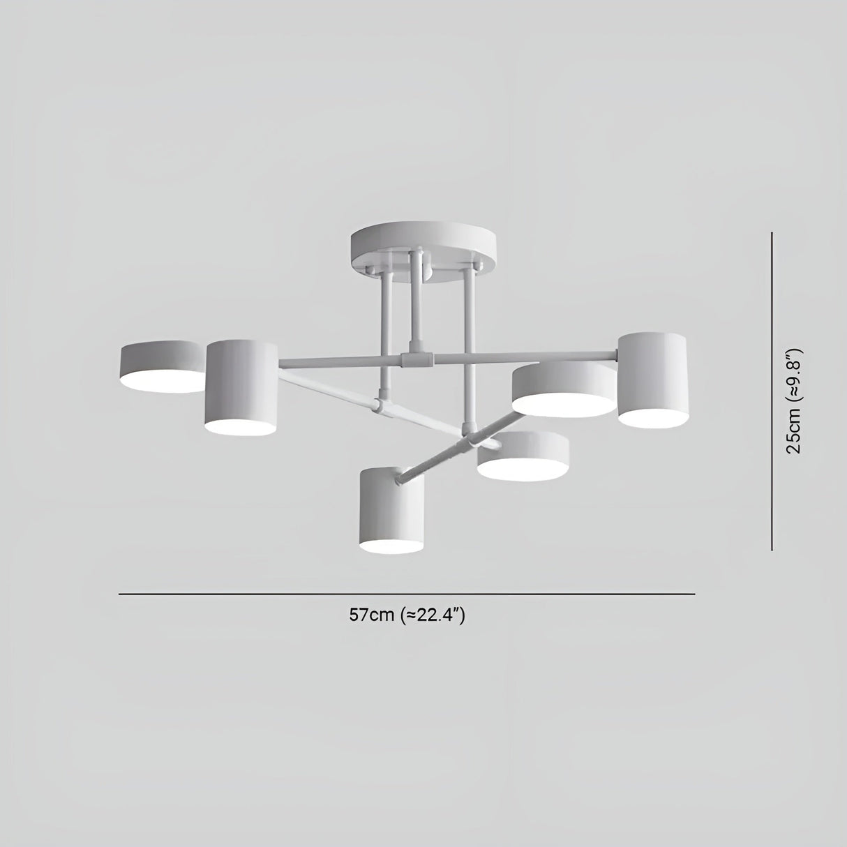 LED-taklampa med 6 armar – Modernt design & Ljust ljus | Perfekt för bostadsutrymmen Carvallo