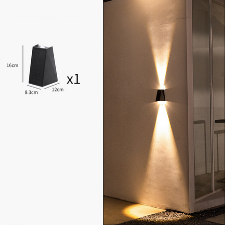 Modern LED utomhusvägglampa med Up & Down ljus – Vattentät vägglampa för husfasad och entréområde Carvallo