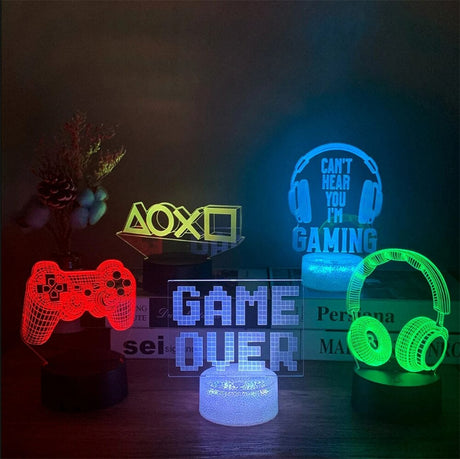 3D LED Lampa Gamer-Barn-BB-Hemnix