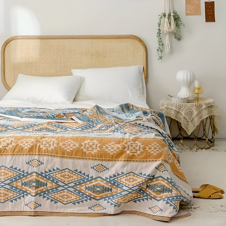 Serene Boho Stil Bomullsfilt Carvallo