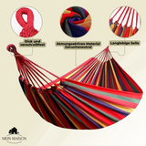 Carvallo Hängematta | Robust Canvas | Anti-glid-design | Bärförmåga 200 kg Carvallo