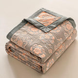 Retro Blomma Sommar Bomull Gasväv Täcke Carvallo