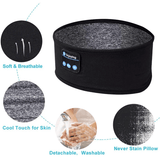 Trådlöst Bluetooth Sovpannband & Ögonmask - Elastiska, Bekväma Hörlurar med Avtagbara Högtalare för Sömn & Träning-Personligt-BB-Hemnix
