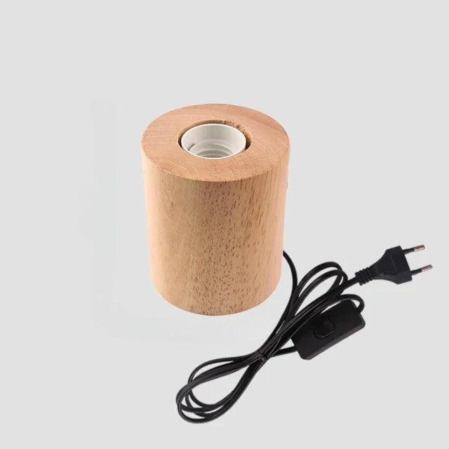 RetroWood - Trä Bordslampa med Ljusboll för Stämningsfull Belysning Carvallo