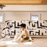 Monokrom Chic Sofföverdrag - Modernt, Stiligt & Hållbart Soffskydd Carvallo