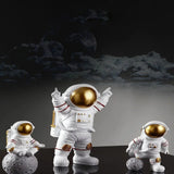 4 Bitars Astronaut Figur Staty Figur Utbildningsleksak Heminredning Carvallo