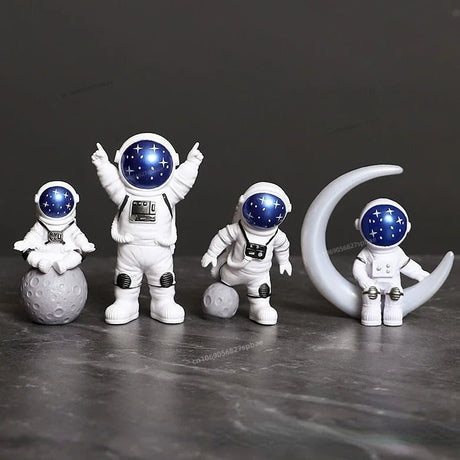 4 Bitars Astronaut Figur Staty Figur Utbildningsleksak Heminredning Carvallo