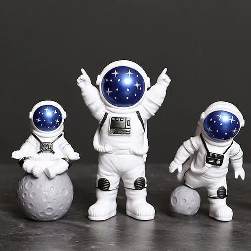 4 Bitars Astronaut Figur Staty Figur Utbildningsleksak Heminredning Carvallo