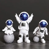 4 Bitars Astronaut Figur Staty Figur Utbildningsleksak Heminredning Carvallo