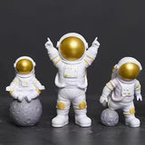 4 Bitars Astronaut Figur Staty Figur Utbildningsleksak Heminredning Carvallo
