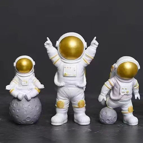 4 Bitars Astronaut Figur Staty Figur Utbildningsleksak Heminredning Carvallo