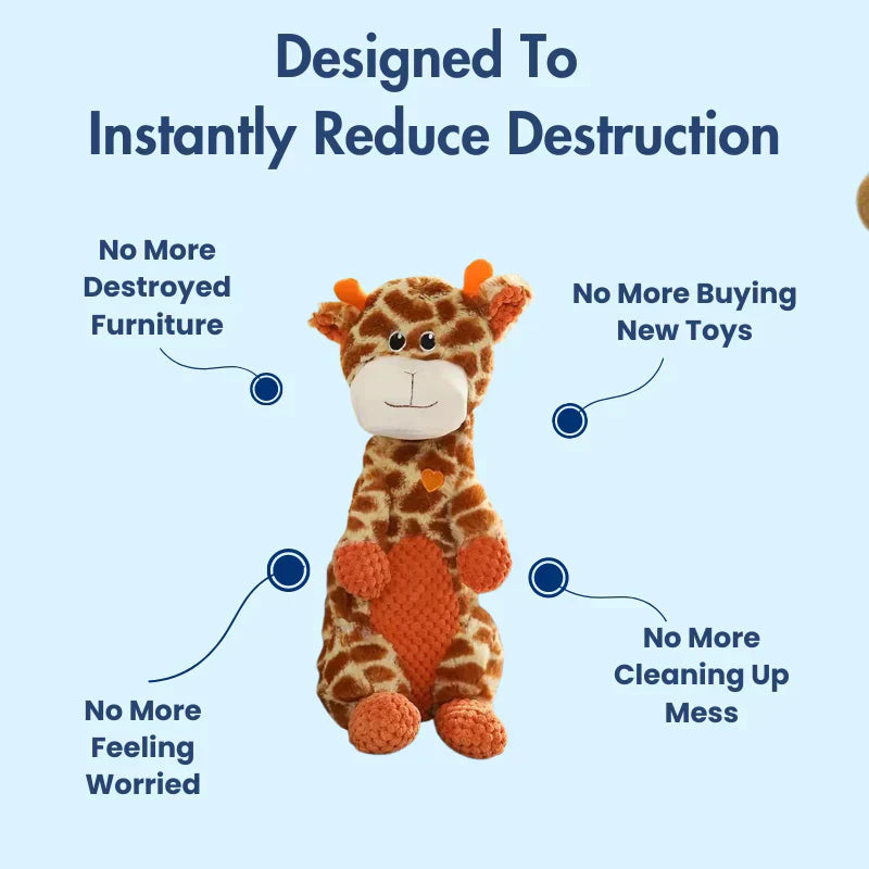 Furora Indestructible Plush Hundleksak – Mjuk & Hållbar Tuggleksak för Aggressiva Tuggare Carvallo