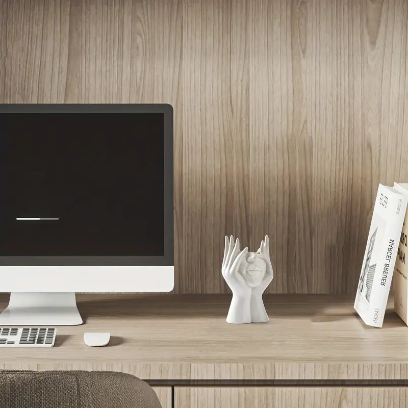 Enastående och modern krämfärgad vas Carvallo