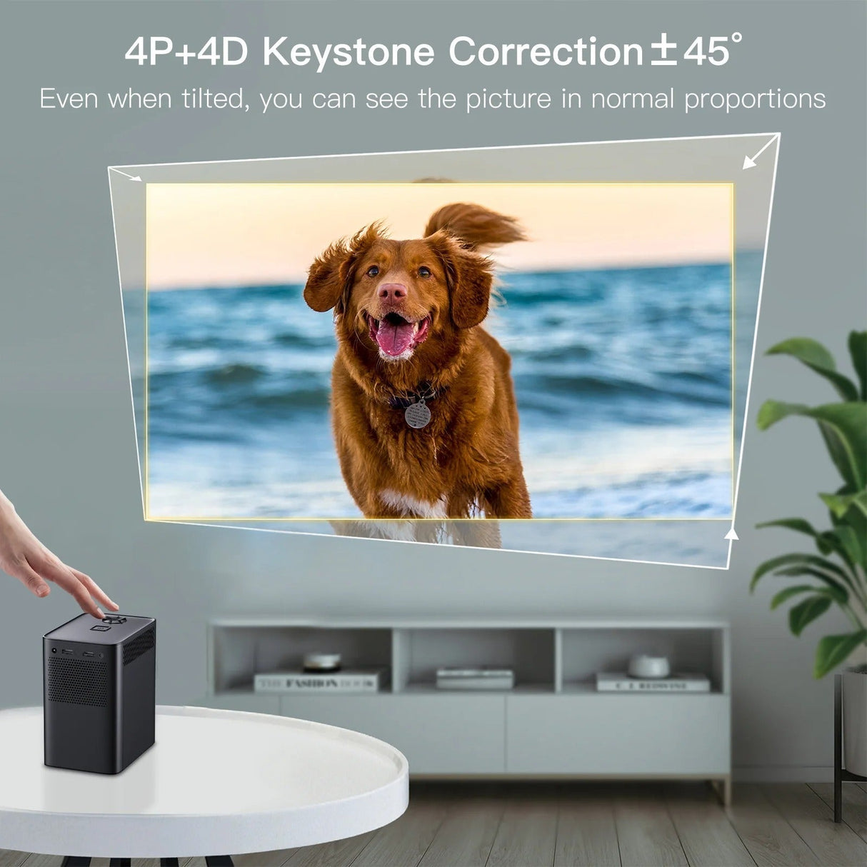 Android Wifi 4K Smart Bärbar Projektor Carvallo