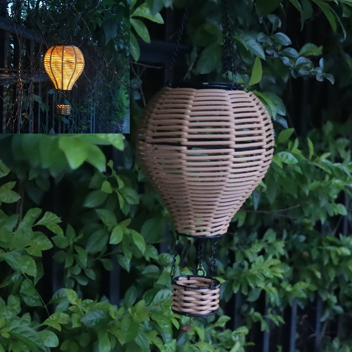 Carvallo Solar Trädgårdslampa Ballong | Magiskt Ljus | För Trädgård & Terrass | 45 cm Höjd Carvallo