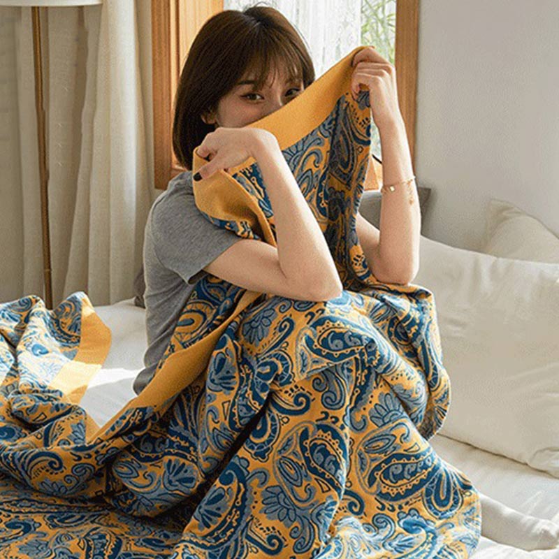 Mixad färg vändbar gasbind handduk mjuk bomull Carvallo