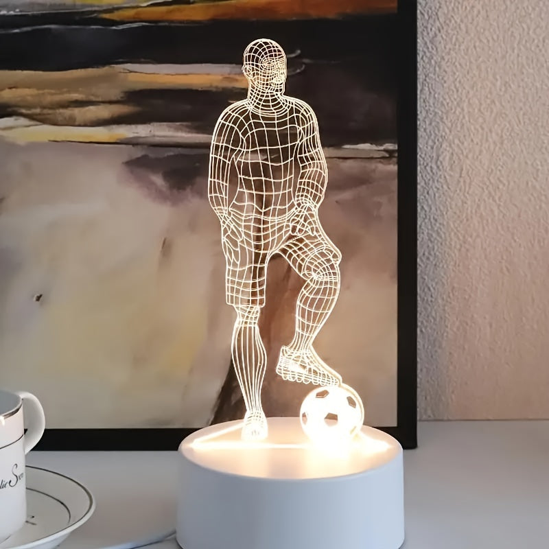 3D Fotbollsspelare Lampa – För en Sportig Atmosfär Carvallo