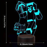 IlluGlow - 3D Nattlampa med 16 Färger och Fjärrkontroll, USB-Strömförsörjning Carvallo