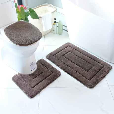 3-delad ultrafin fiber badrumsmattor set – snabbtorkande och absorberande Carvallo