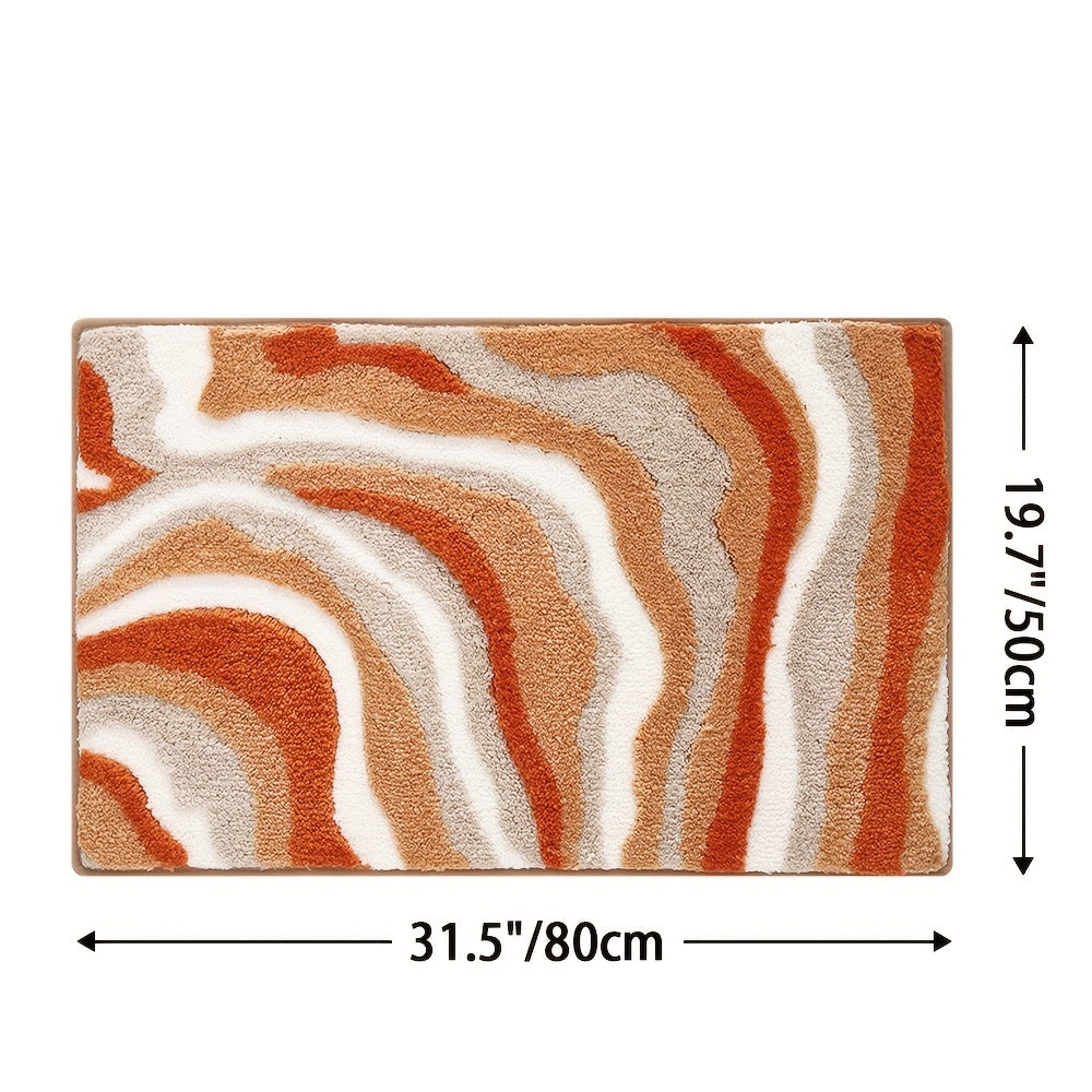Geometrisk Badmatta – Absorberande och Mjuk med Icke-Halkande Baksida Carvallo
