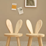 BunnyCraft Puff - Nordisk träpuff med kaninöron Carvallo