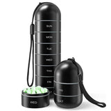 Luxora Aluminium 7 Dagar Bärbar Tablettorganisatör för Resa Carvallo