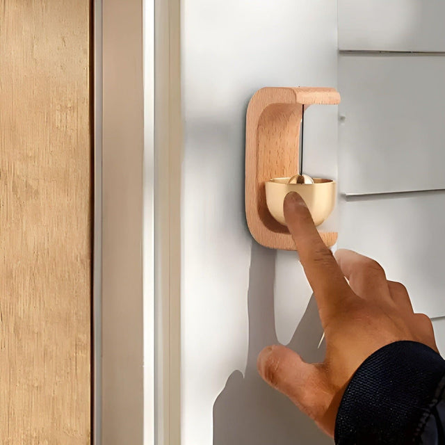 Melodic Doorbell - Dekorativt trä självhäftande japansk stil dörrklocka Carvallo