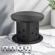 Automatisk Pop-Up Skrivbordsuttagstorn – Dold Strömkälla med USB-C, Trådlös Laddning & Globalt Pluggsupport Carvallo