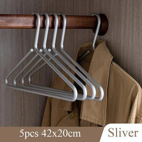 5 st Solid Matte Gold/Silver Klädhängare │ Sømløs Metall Garderobe Organizer Carvallo