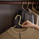 5 st Solid Matte Gold/Silver Klädhängare │ Sømløs Metall Garderobe Organizer Carvallo
