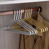 5 st Solid Matte Gold/Silver Klädhängare │ Sømløs Metall Garderobe Organizer Carvallo