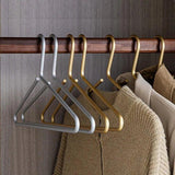 5 st Solid Matte Gold/Silver Klädhängare │ Sømløs Metall Garderobe Organizer Carvallo