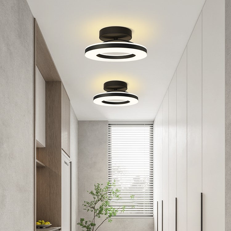 Modern Iron Hallway LED Ceiling Light | 7.87–19.68 in Diameter | Gold Finish Minimalist | Fixture | Brick by Brick Carvallo