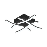 Carvallo - Taklampa med flytande böjd design och mjukt trefärgat ljus Carvallo