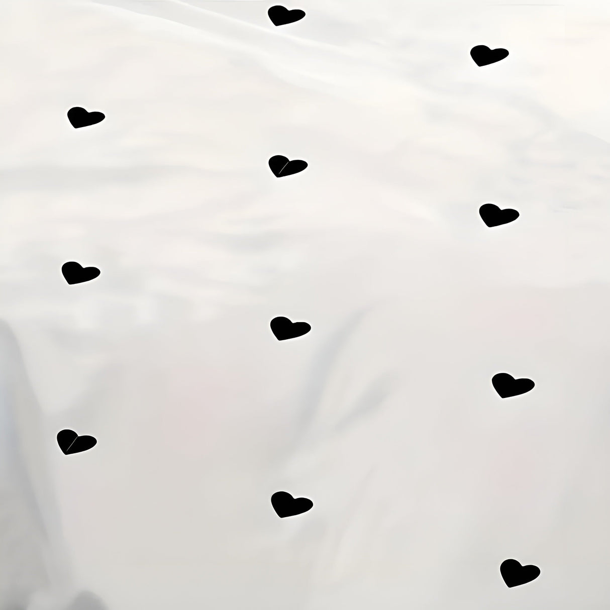 CozyHearts Påslakan - Mysigt sängset med svart kärlekstryck Carvallo