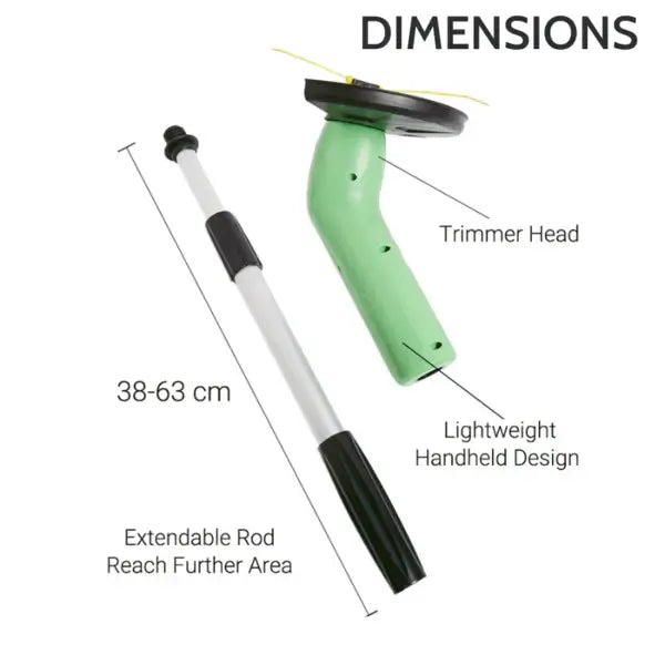 RoyallureCordless Mini Weed Trimmer – Lättviktig, Tyst, Enhandse Precision för Gräs & Kanter Carvallo