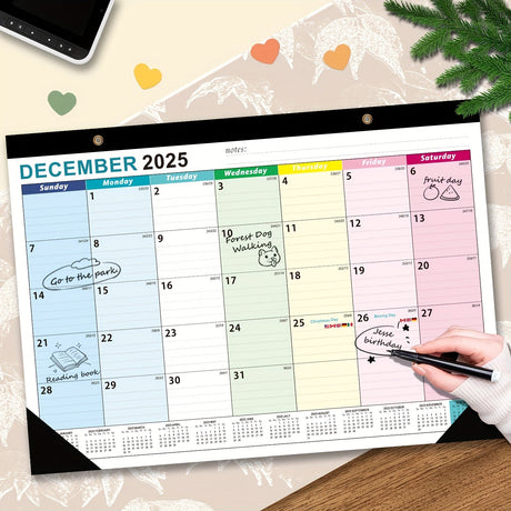 Väggkalender med stor skrivbar månadsöversikt Carvallo