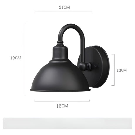 IronLuxe Light - Retro Vattentät Trädgård Veranda Järn Vägglampa Carvallo