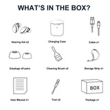 Osynliga Laddningsbara Hörsel förstärkare med Trådlös Laddningslåda Carvallo