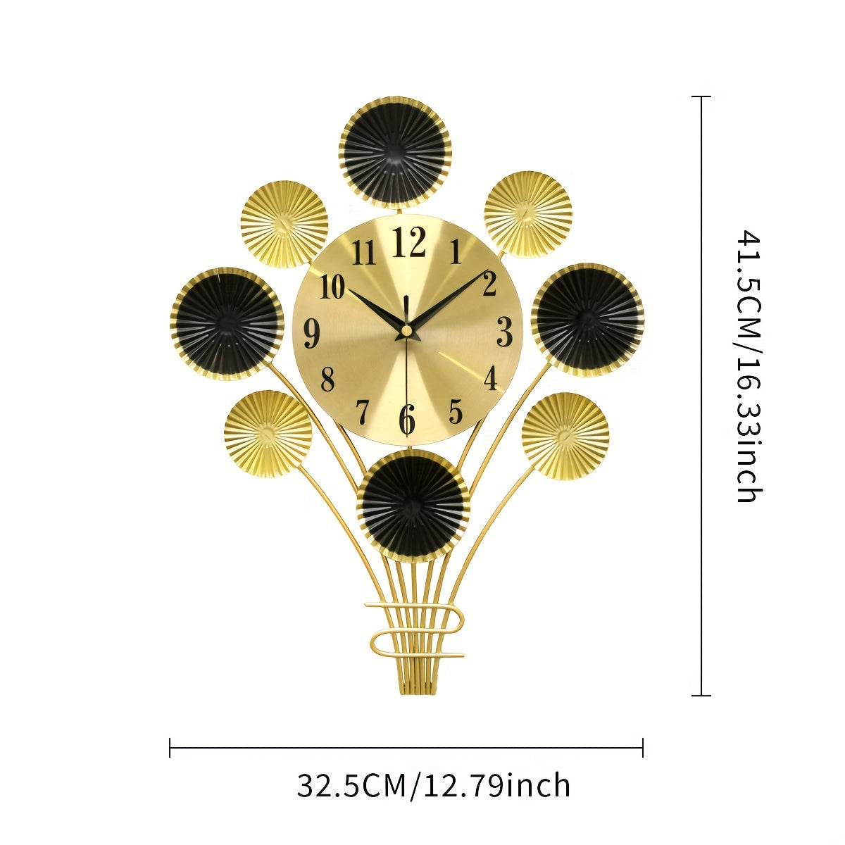 Modern Metallisk Tyst Väggklocka - Ballongformad, Dekorativ för Vardagsrum och Sovrum Carvallo