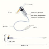 Bärbar USB LED Klockfläkt med Tidsvisning Carvallo