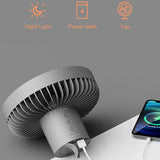 Royallure Bärbar Campingfläkt 10000mAh Uppladdningsbar med LED-lampa & Power Bank Carvallo