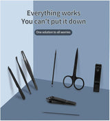 Nagelklippare Set | Rese-kit för personlig vård i rostfritt stål Carvallo