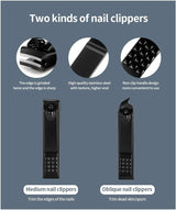 Nagelklippare Set | Rese-kit för personlig vård i rostfritt stål Carvallo